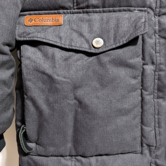 COLUMBIA Women's (S) Gray Puffer Jacket Hooded Parka Omni-Heat, Warm Winter Coat - Picture 7 of 9